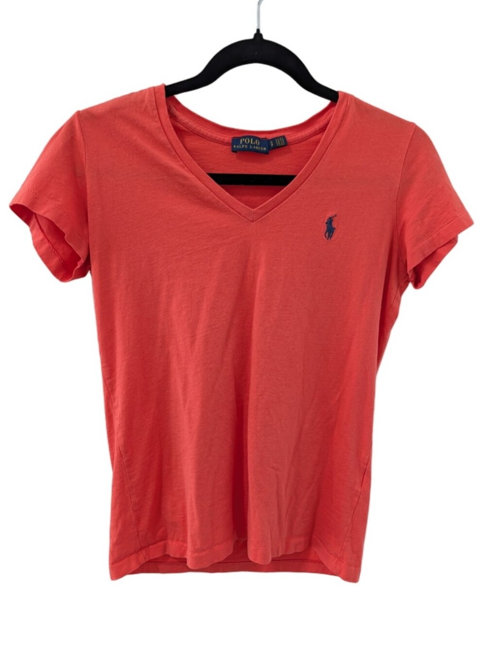 Polo by Ralph Lauren Coral Short-Sleeve V-Neck Tee